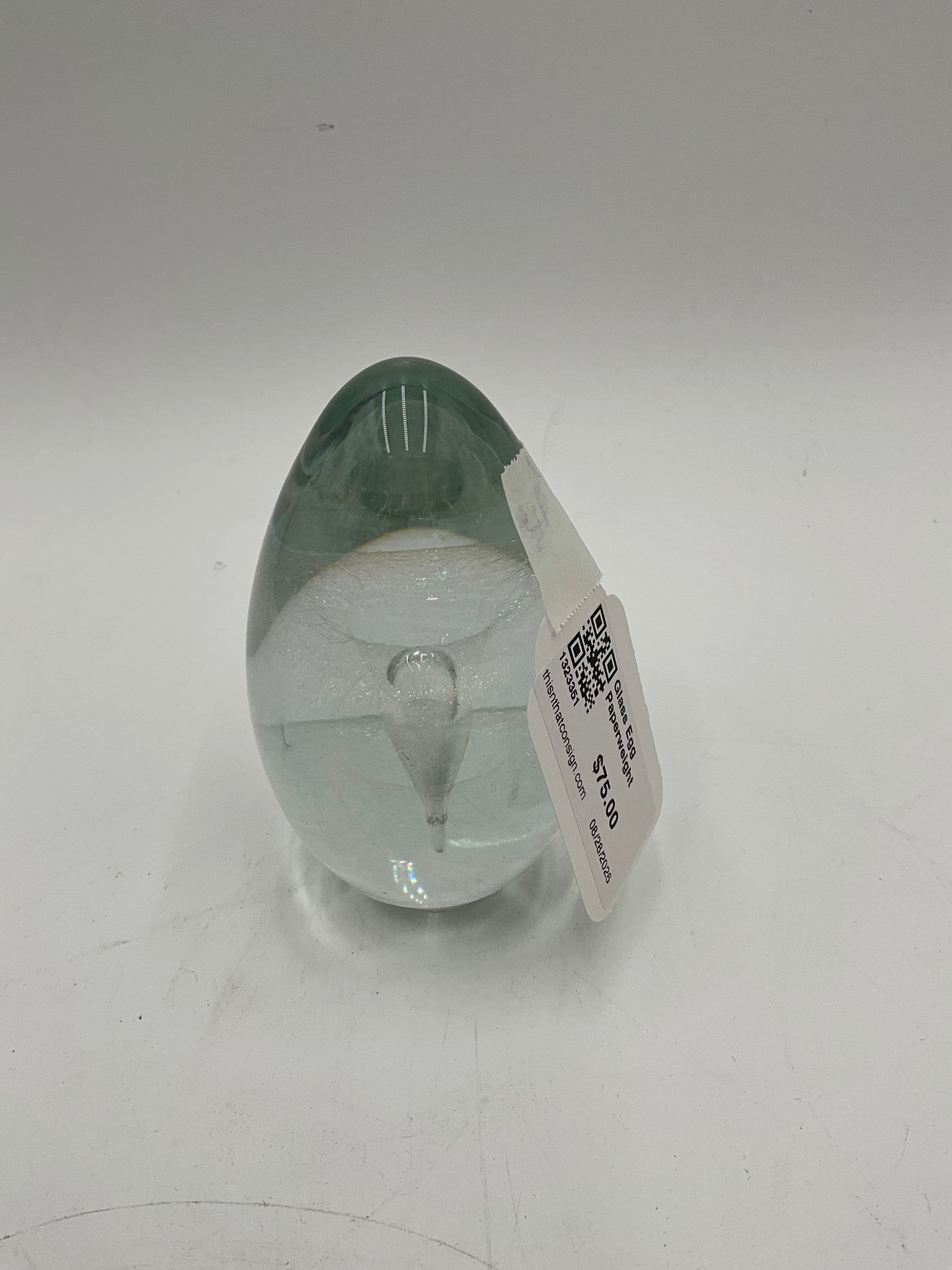 Glass Egg Paperweight