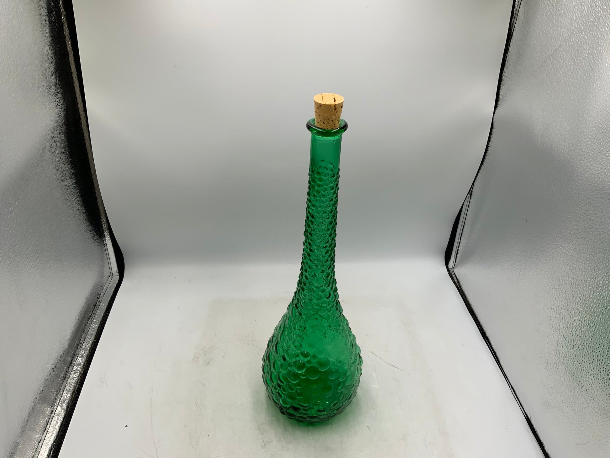 Green Empoli Glass Bottle with Cork