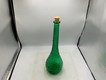 Green Empoli Glass Bottle with Cork
