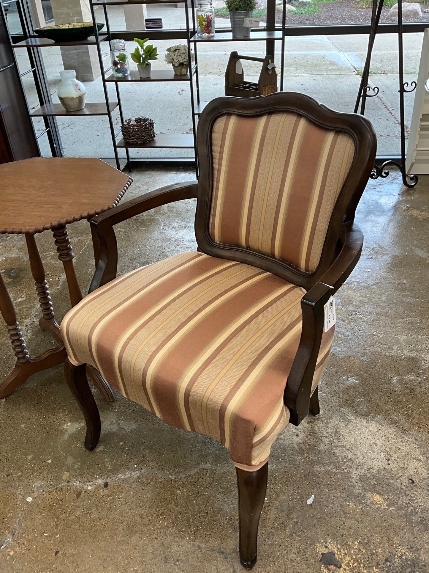 Striped Accent Chair