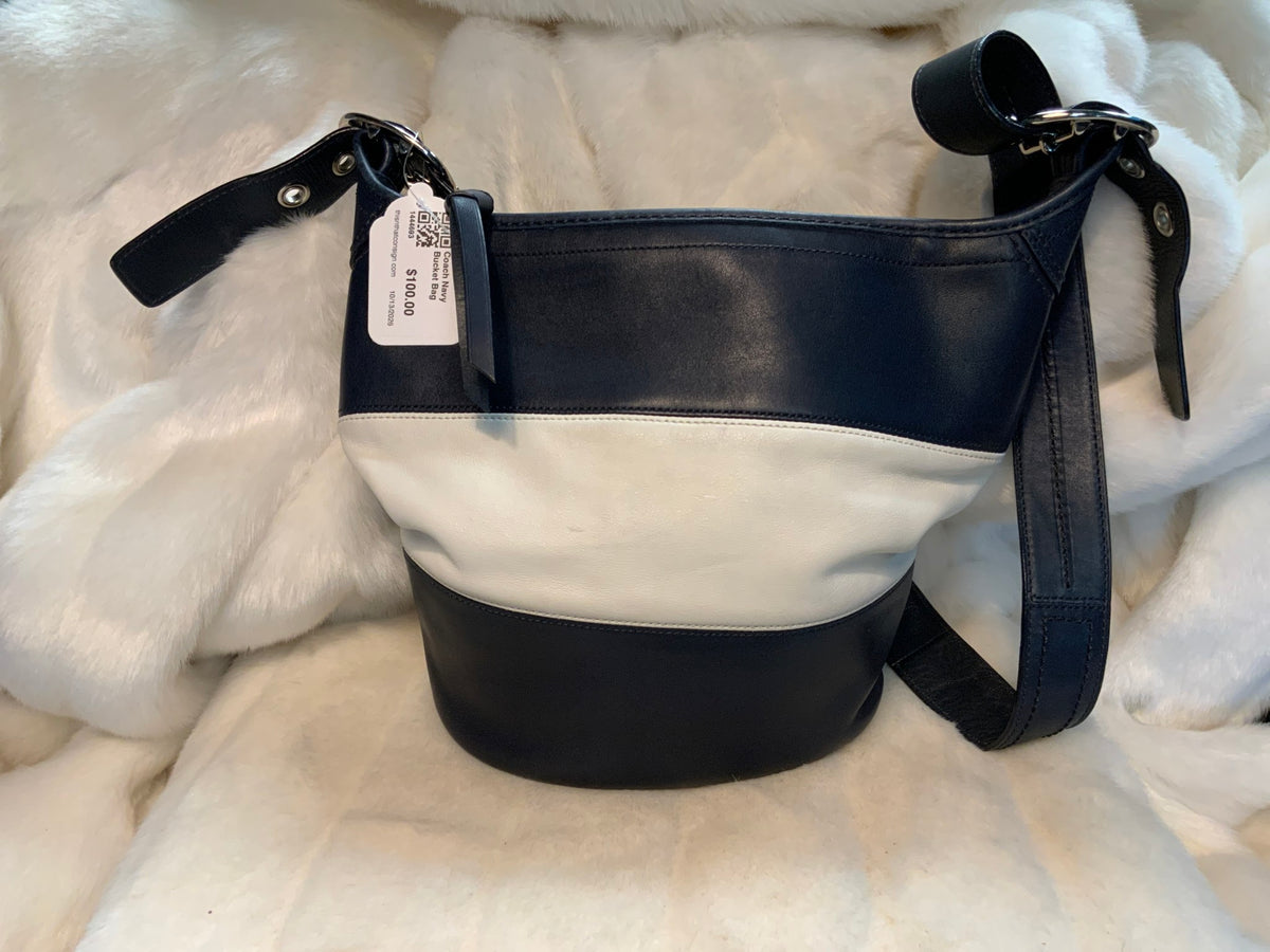 Coach Navy Bucket Bag