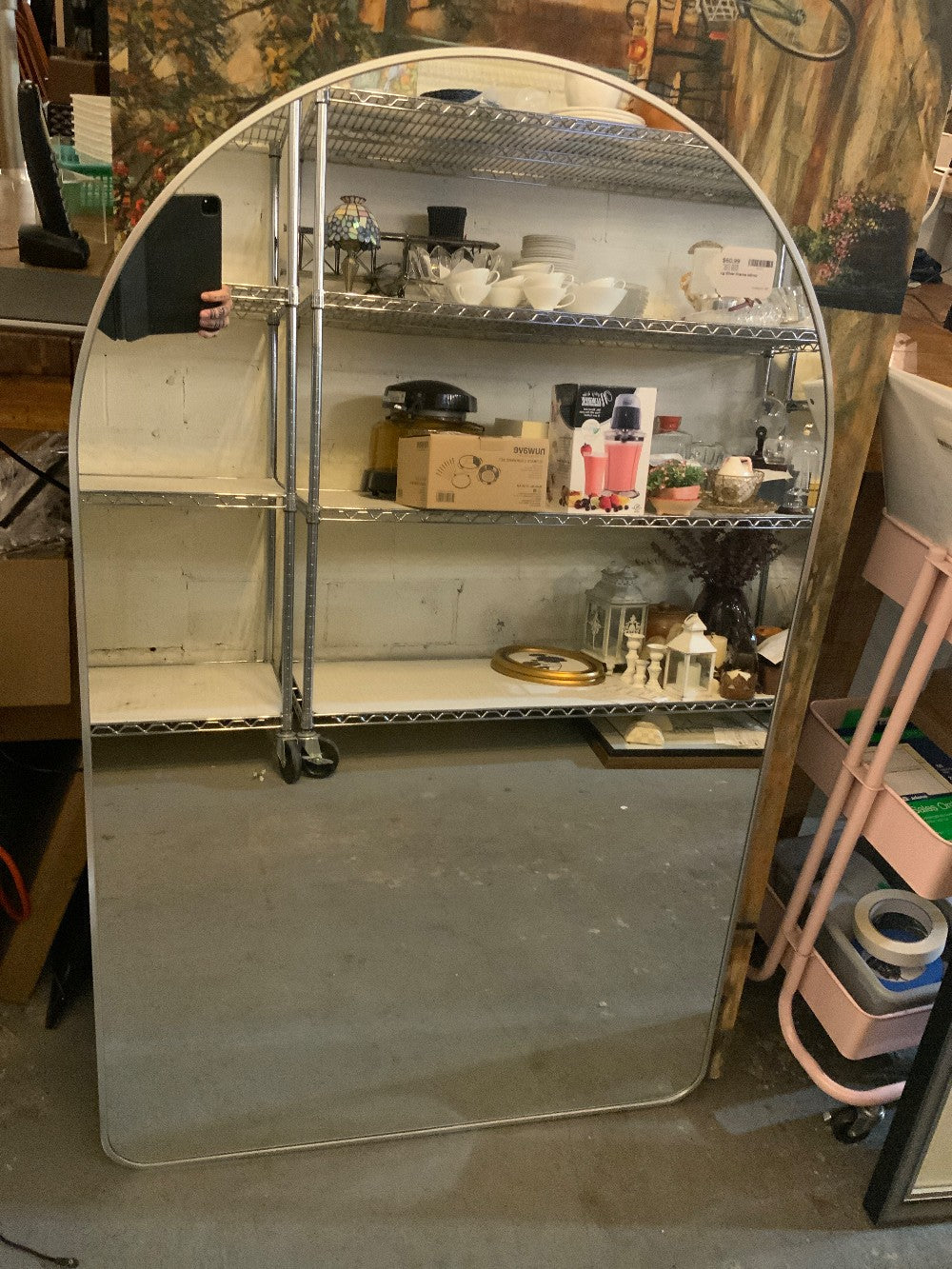 Lg Silver Frame Mirror