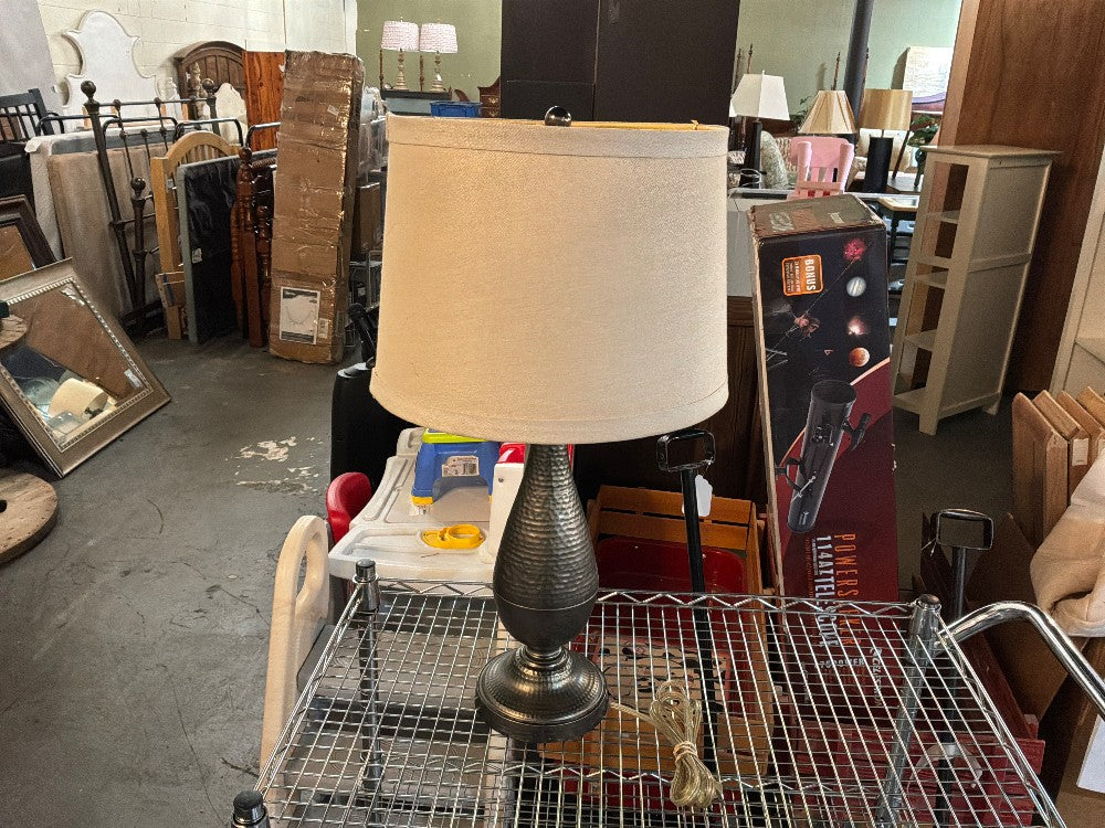 Silver Lamp with Shade