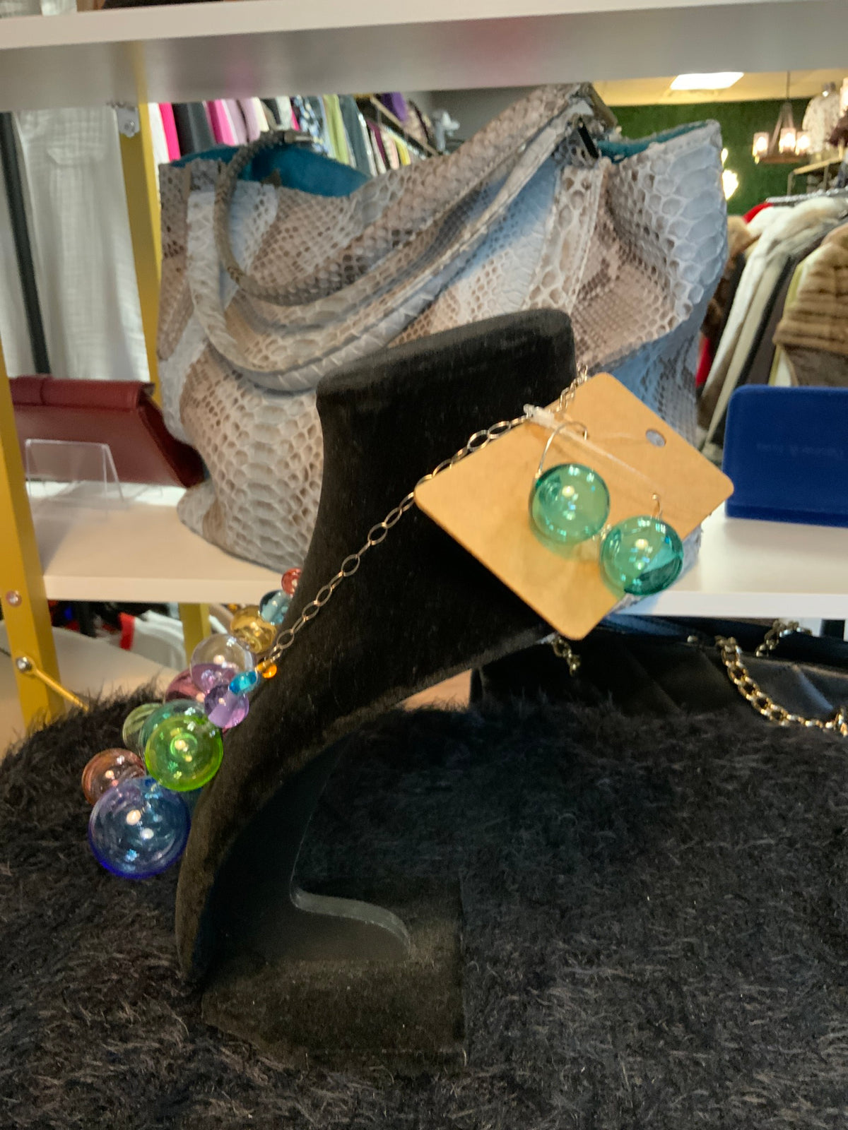 Lisa Inglert Bubble Necklace + Earring  Set 