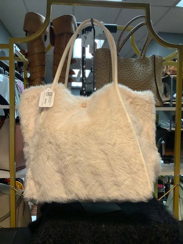Fluffy White Vic Secret Tote