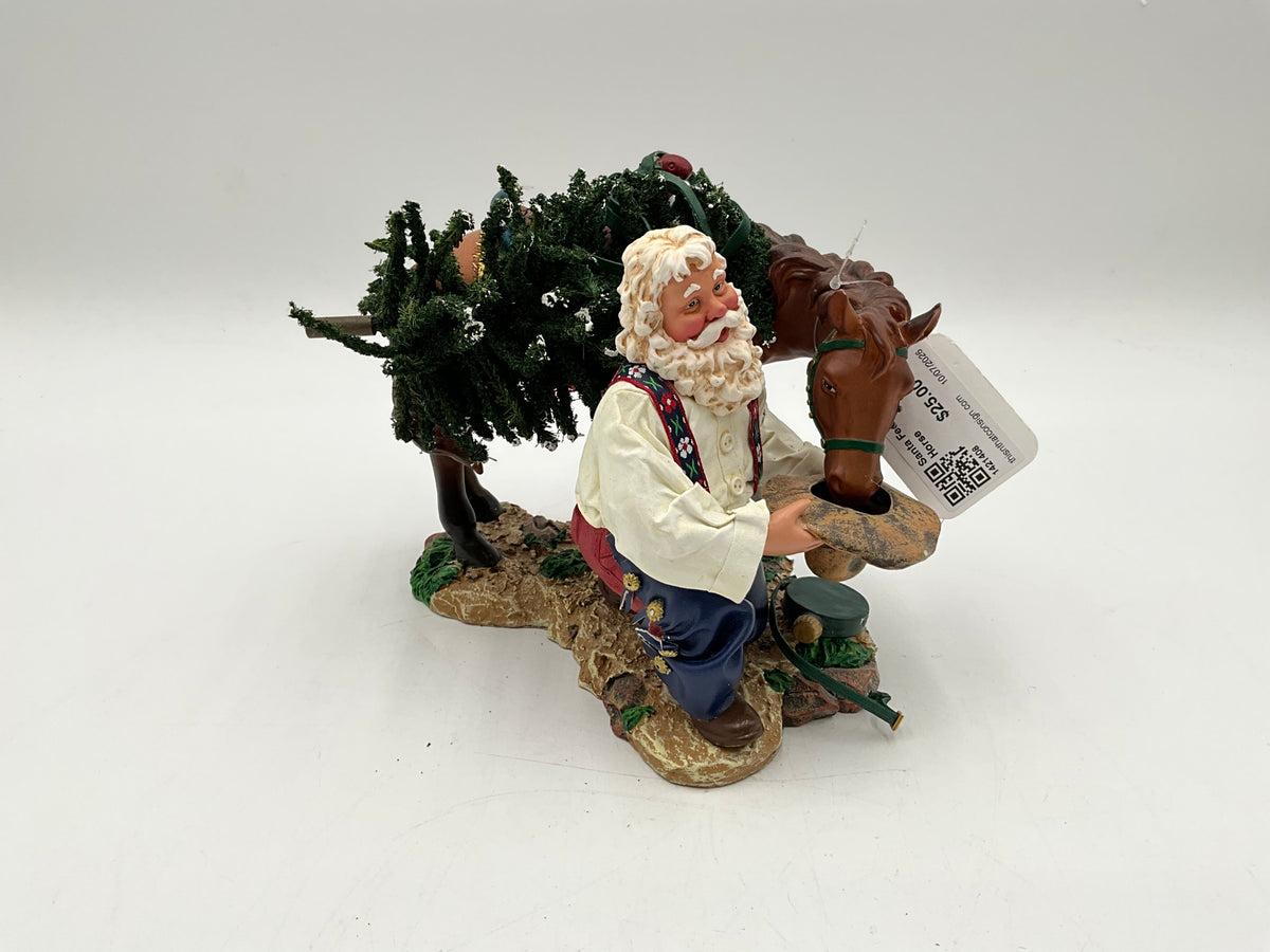 Santa Feeding Horse