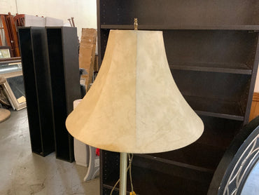 Brass Floor Lamp with Table