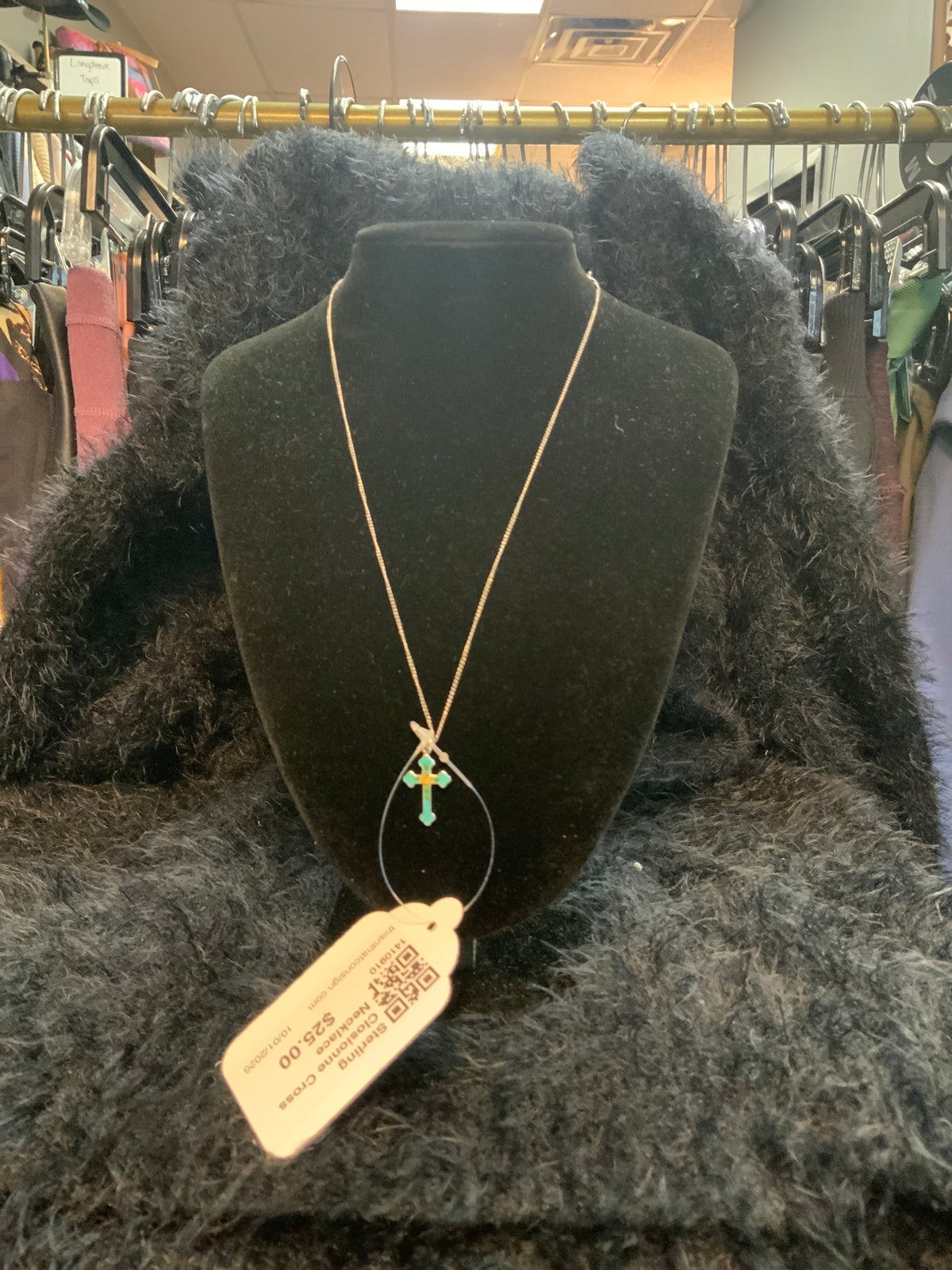 Sterling Closionne Cross Necklace