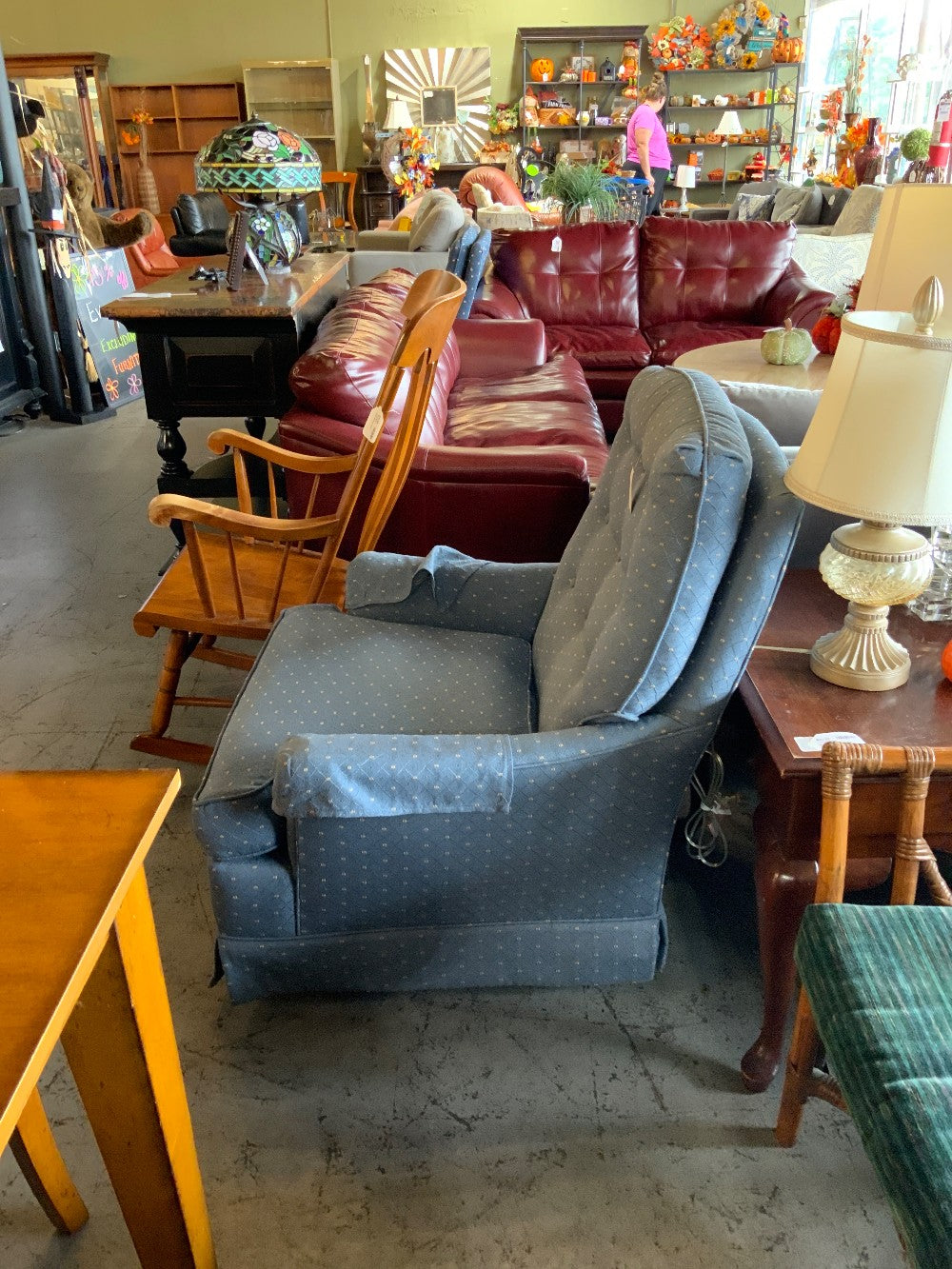 Blue Swivel Rocker
