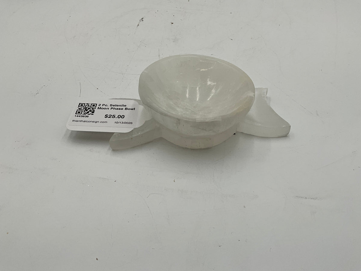 2 Pc. Selenite Moon Phase Bowl