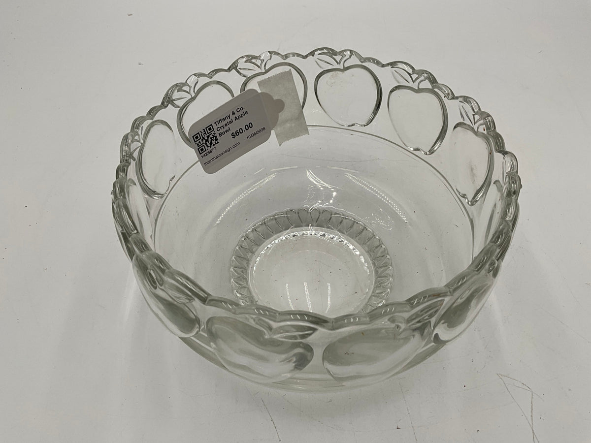 Tiffany & Co. Crystal Apple Bowl
