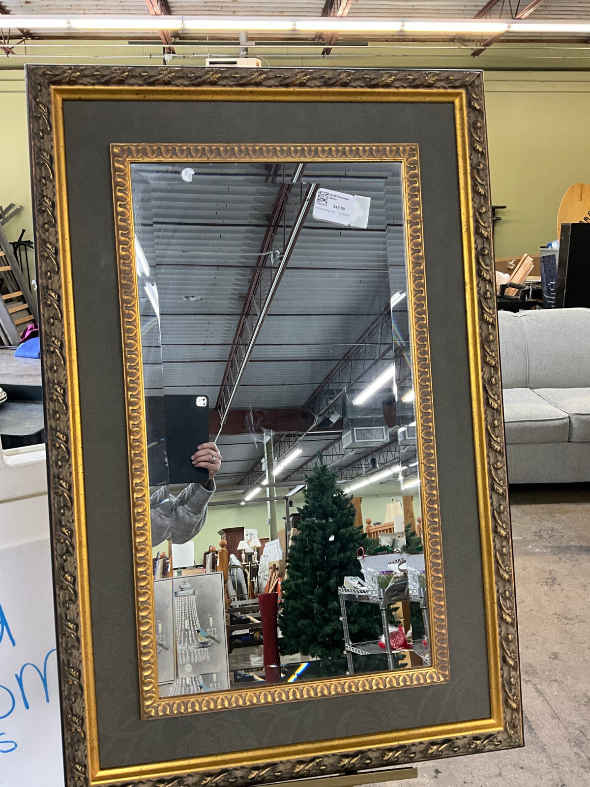 Gold Rectangle Mirror