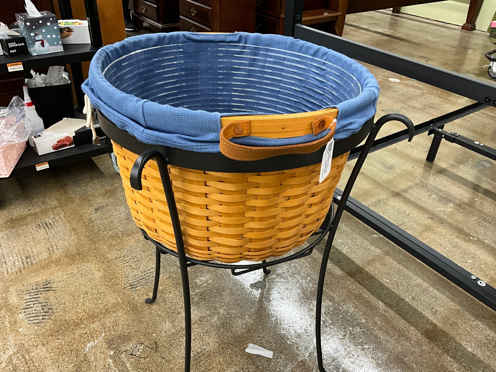Large Longaberger Basket on Stand