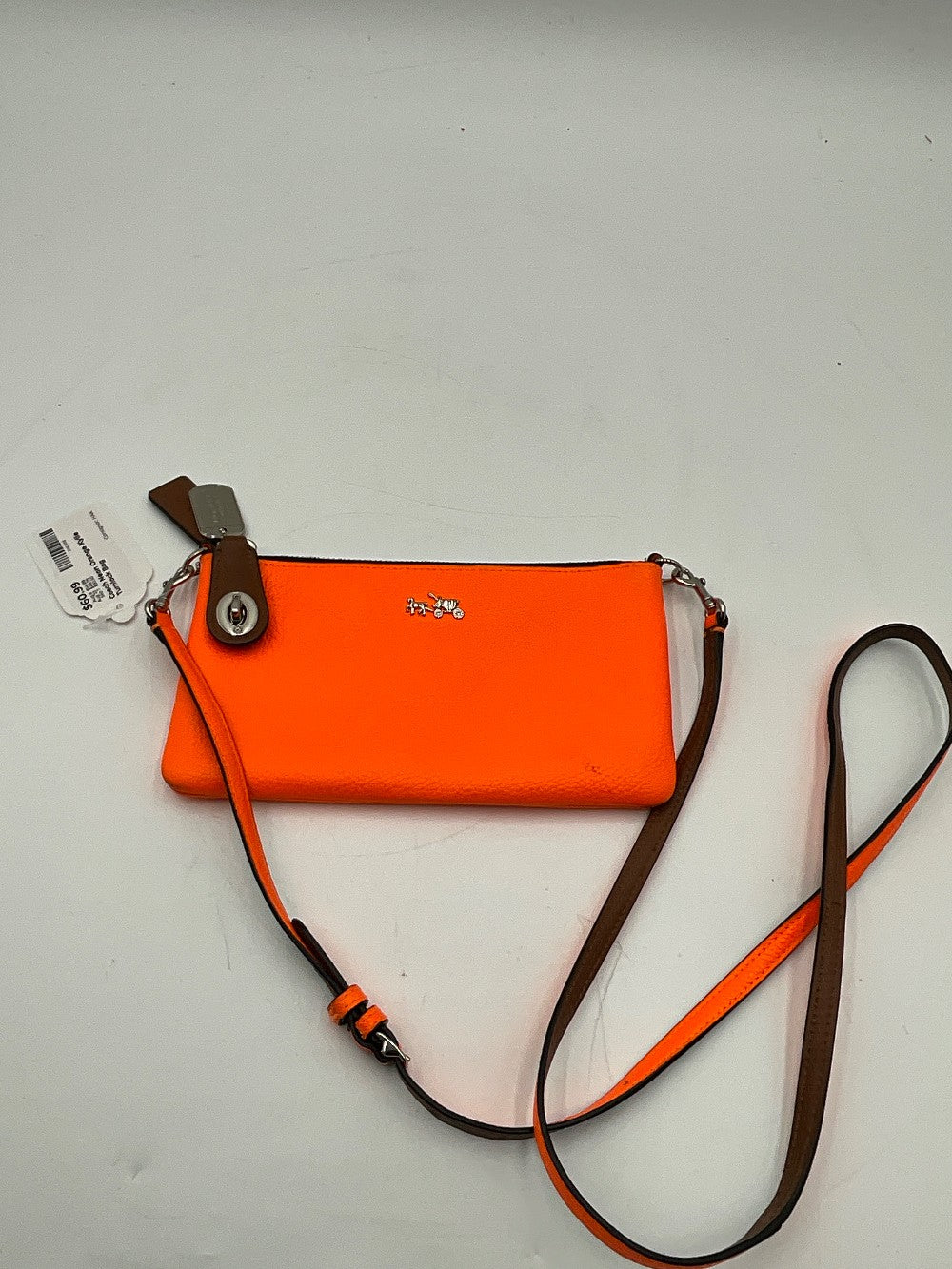 Coach Neon Orange Kylie Turnlock Bag