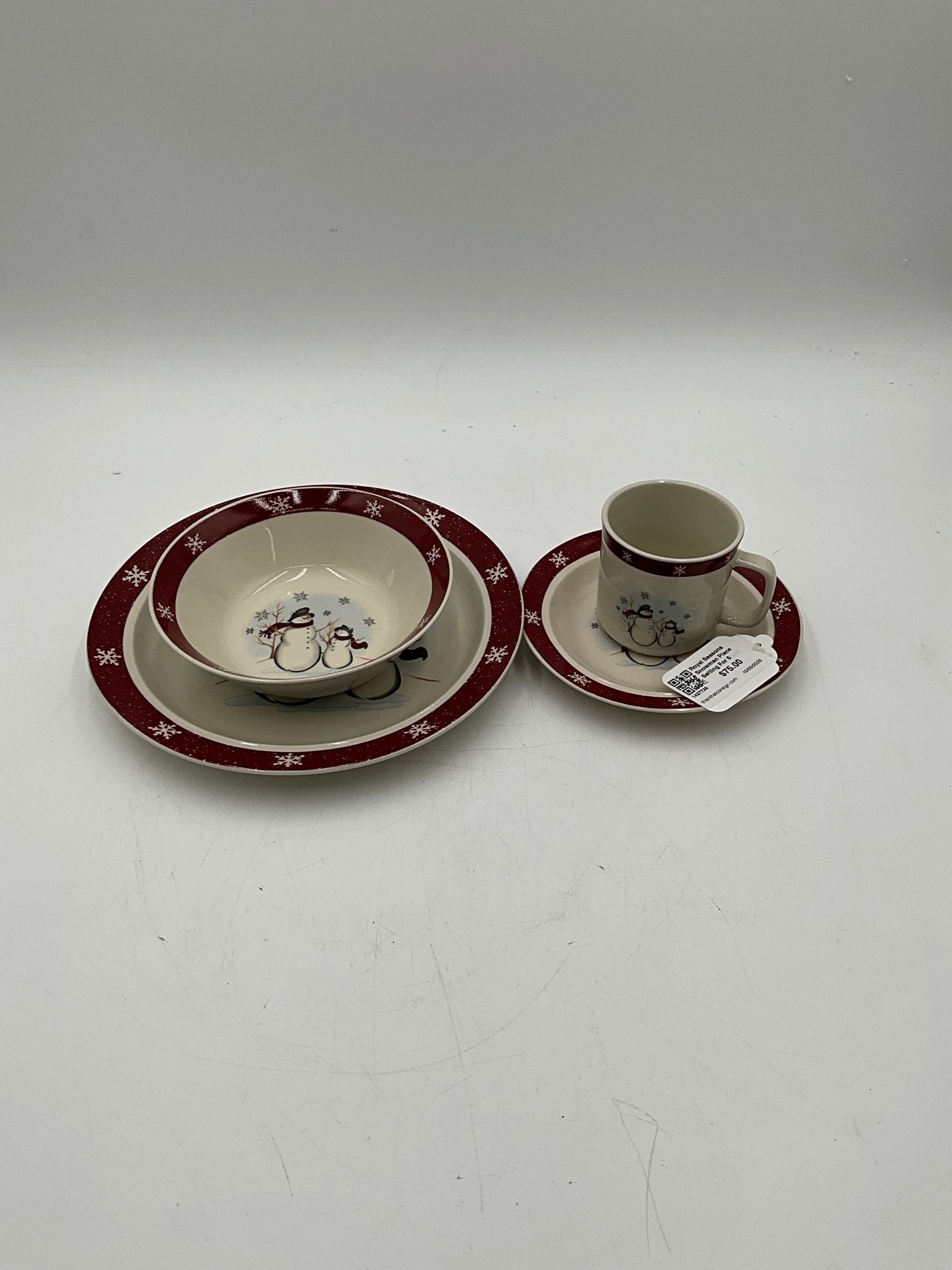 Royal Seasons Snowman Place Setting For 6