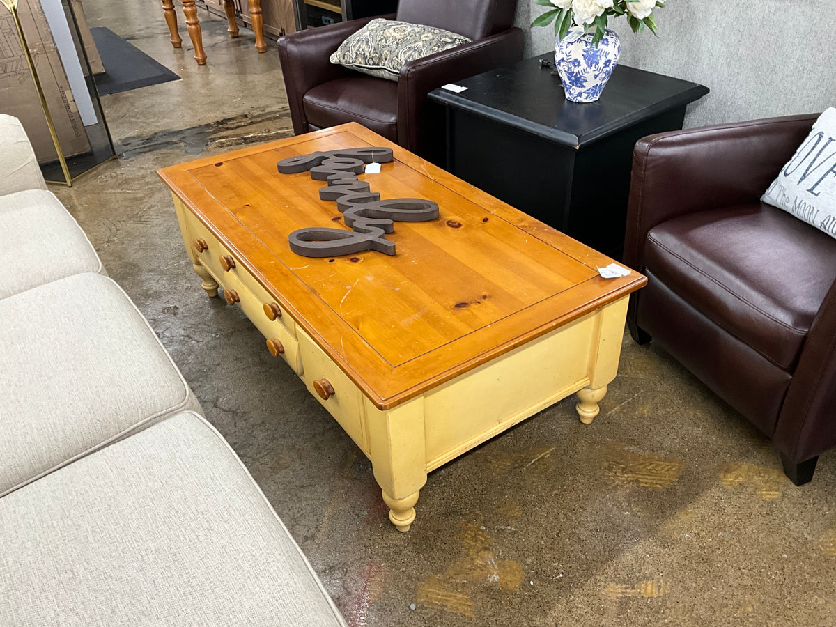 2 Tone Wood Coffee Table