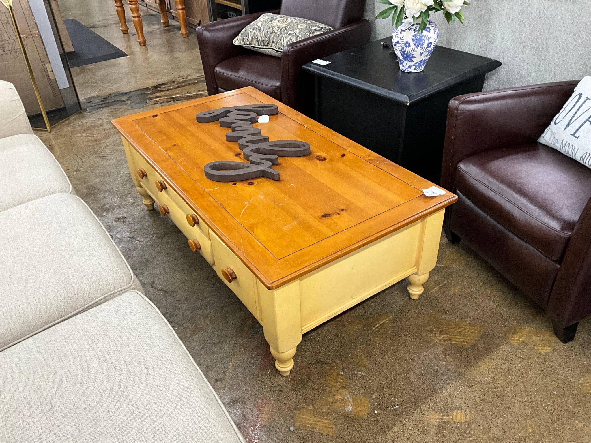 2 Tone Wood Coffee Table