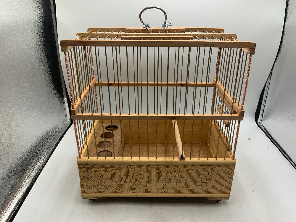 Wooden Vintage Bird Cage