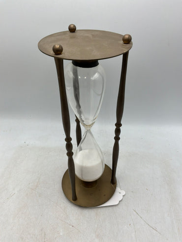 Vtg Brass Hour Glass