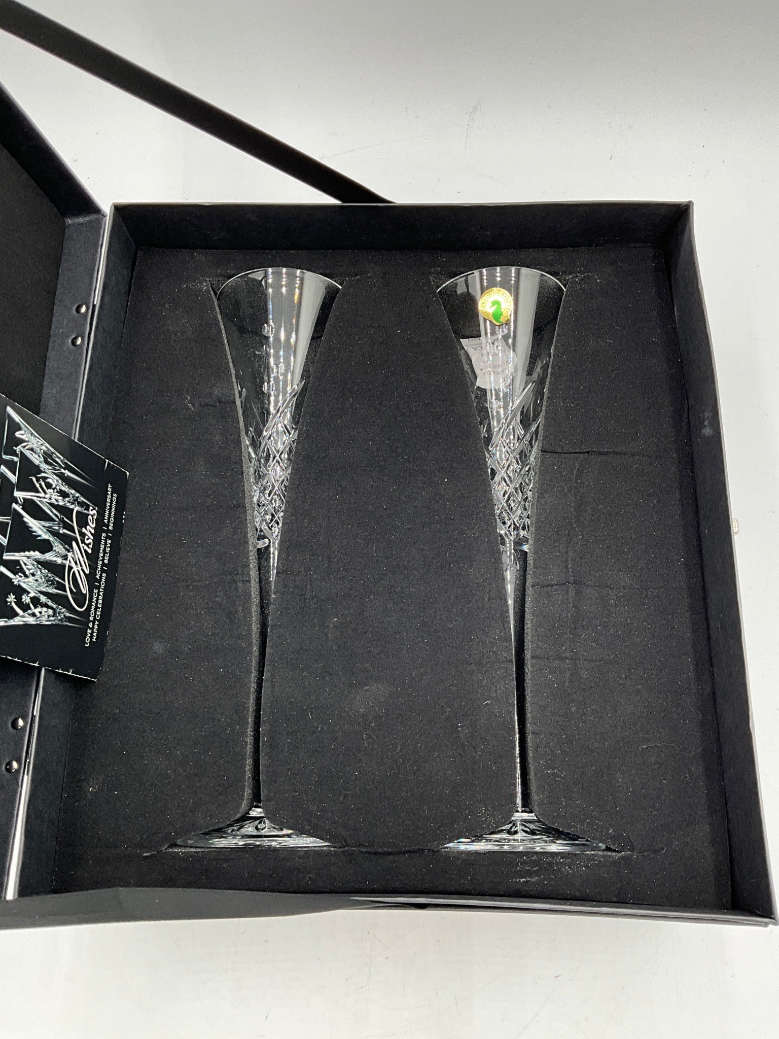 Waterford Set of 2 Wishes Champagne Flutes