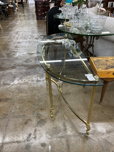 Gold & Glass Top Sofa Table