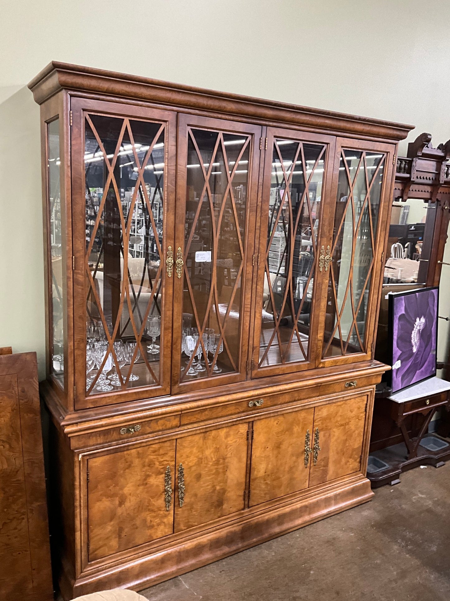 Henredon 2pc Hutch XL