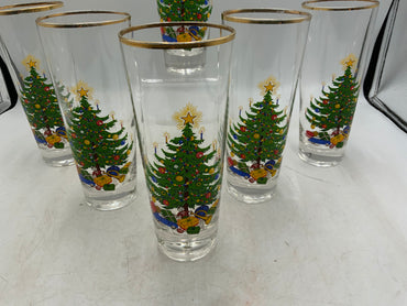 Christmas Tree Glasses - Set of 6