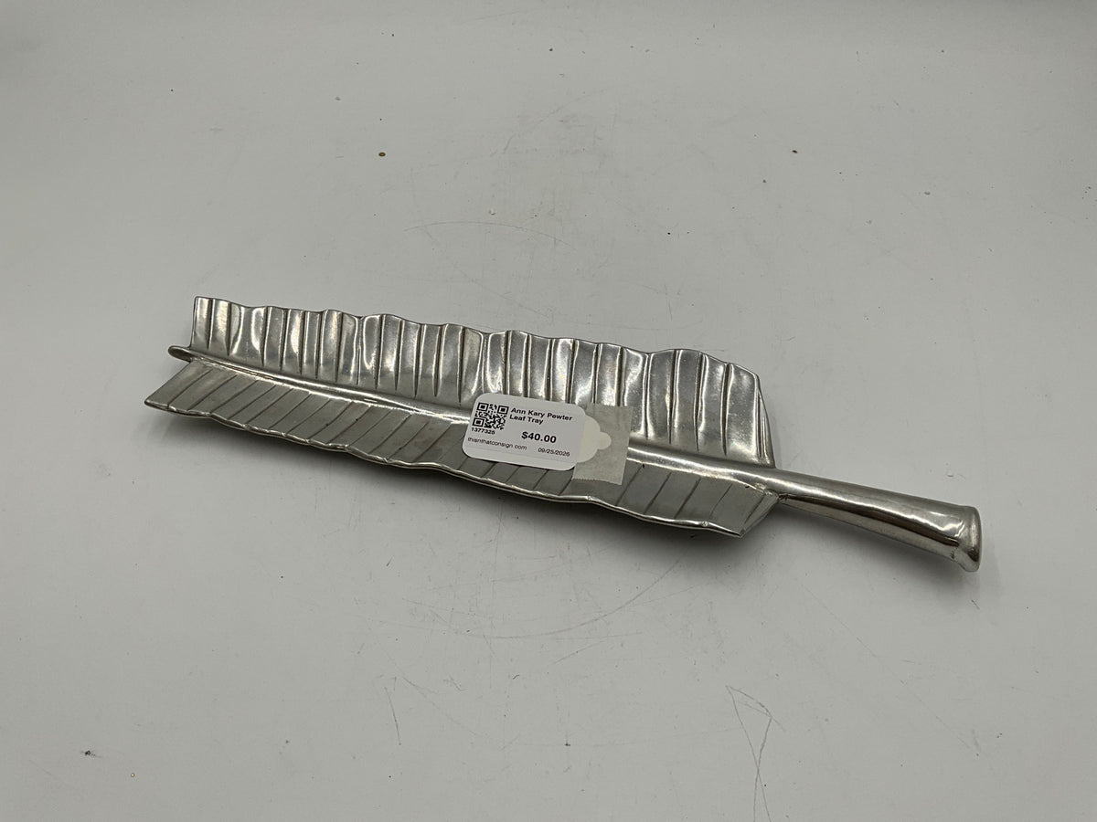Ann Kary Pewter Leaf Tray