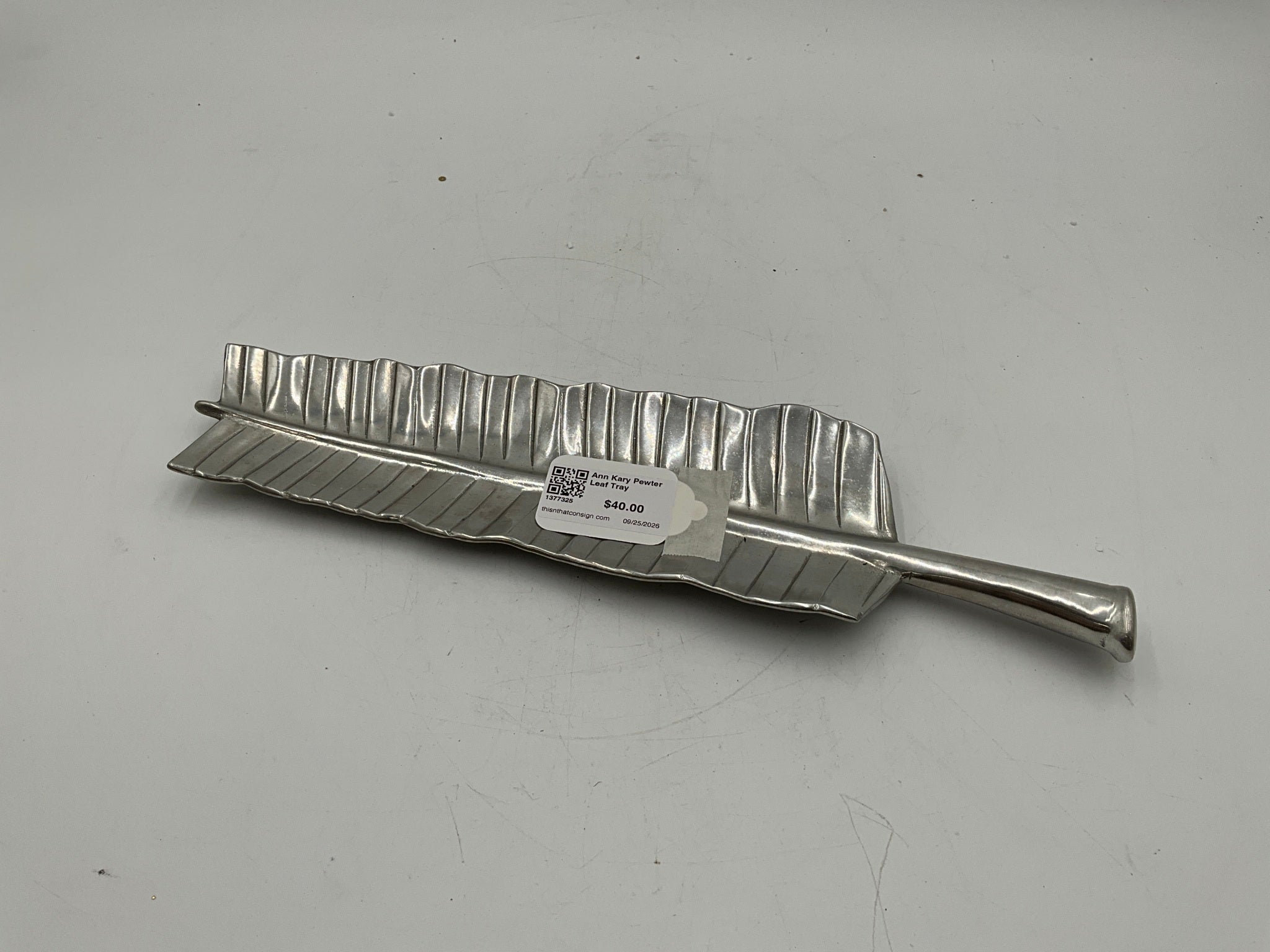 Ann Kary Pewter Leaf Tray