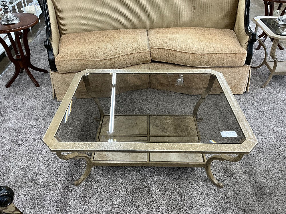 Gold & Glass Coffee Table