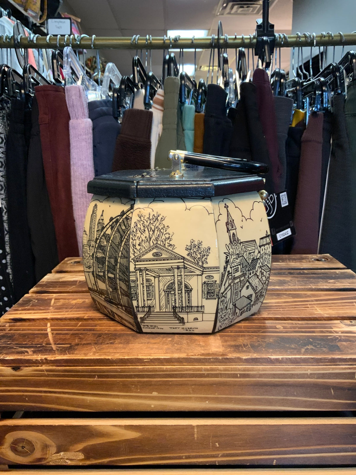 Vintage Cincinnati Scene Purse