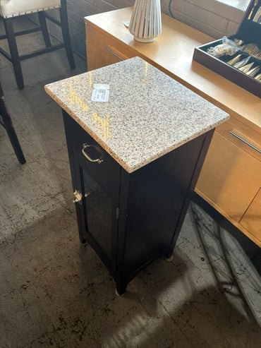 Black / Granite Top Cabinet