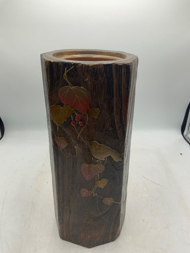 Japanese Kiri Wood Vase