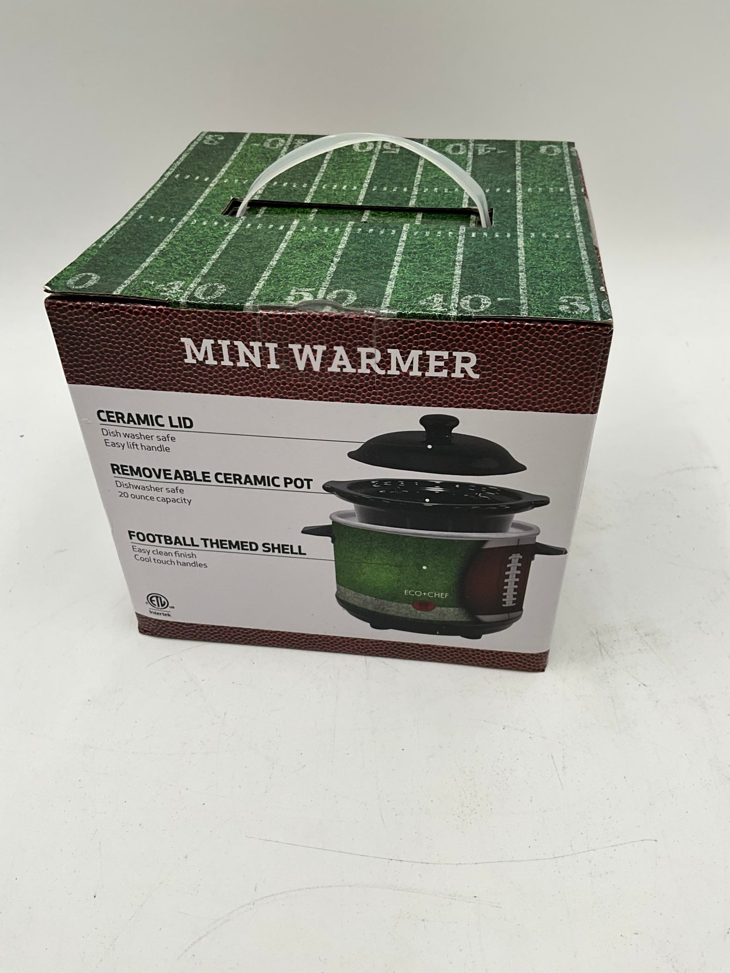 NIB Eco & Chef 20oz Football Slow Cooker