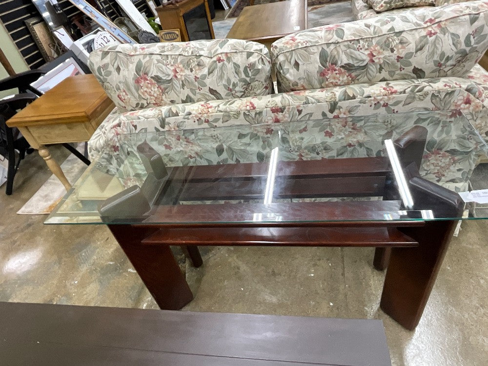 Sofa Table W/Glass Top