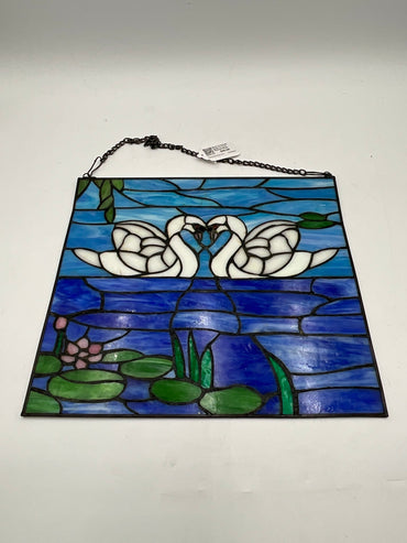 River of Goods Swan In Love Stained Glass
