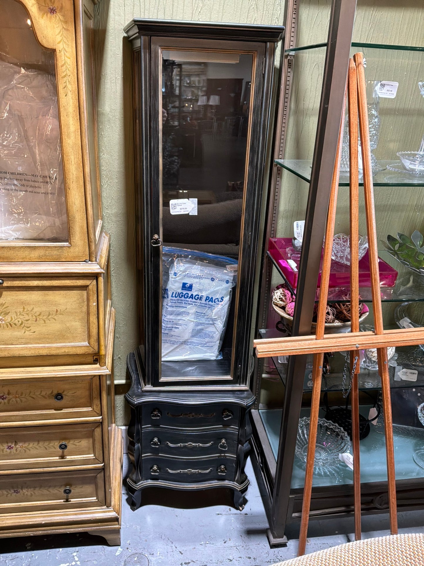 Blk 2 Pc Curio Cabinet