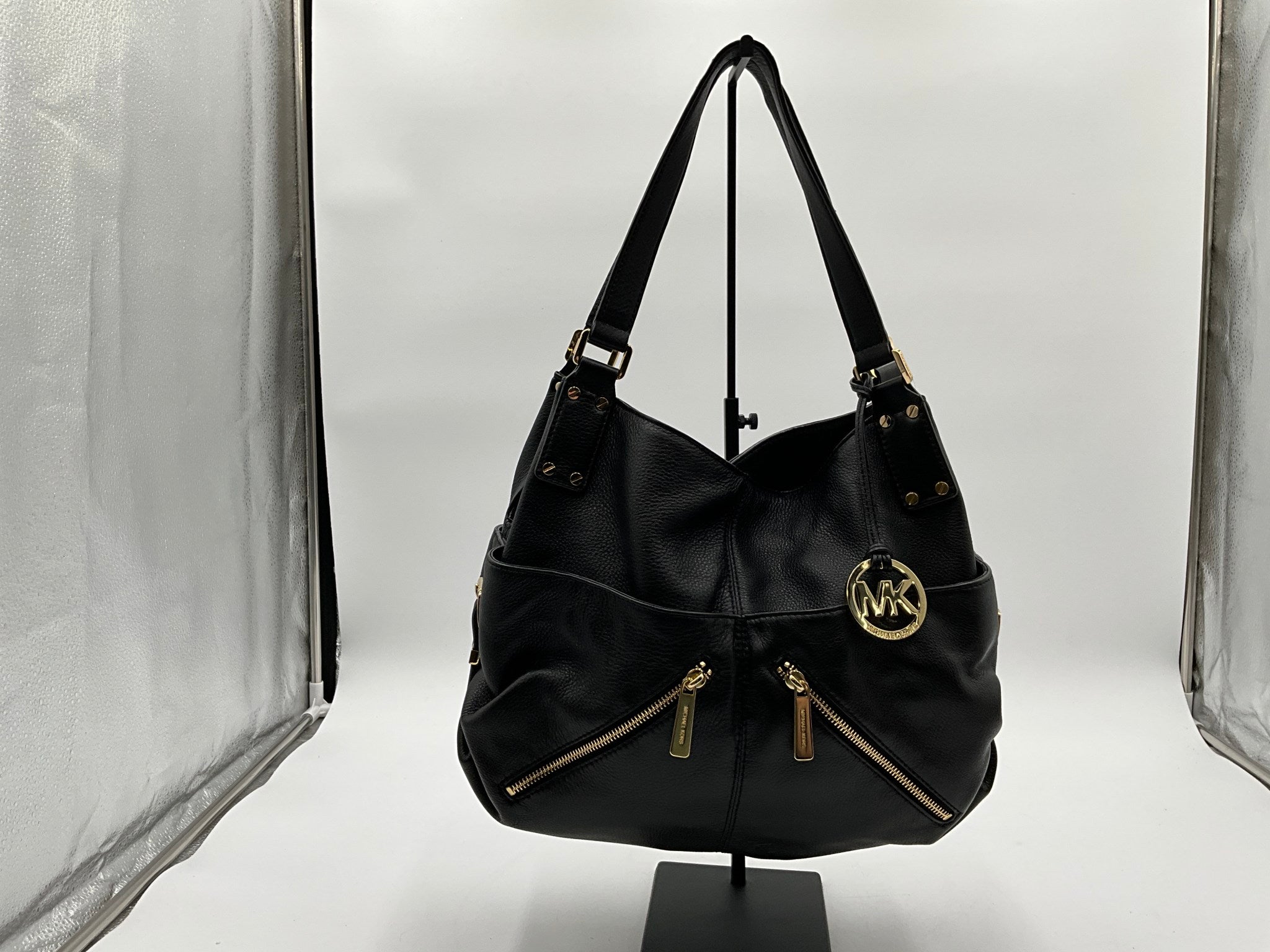 Michael Kors Black, Gold &  Silver Handbag