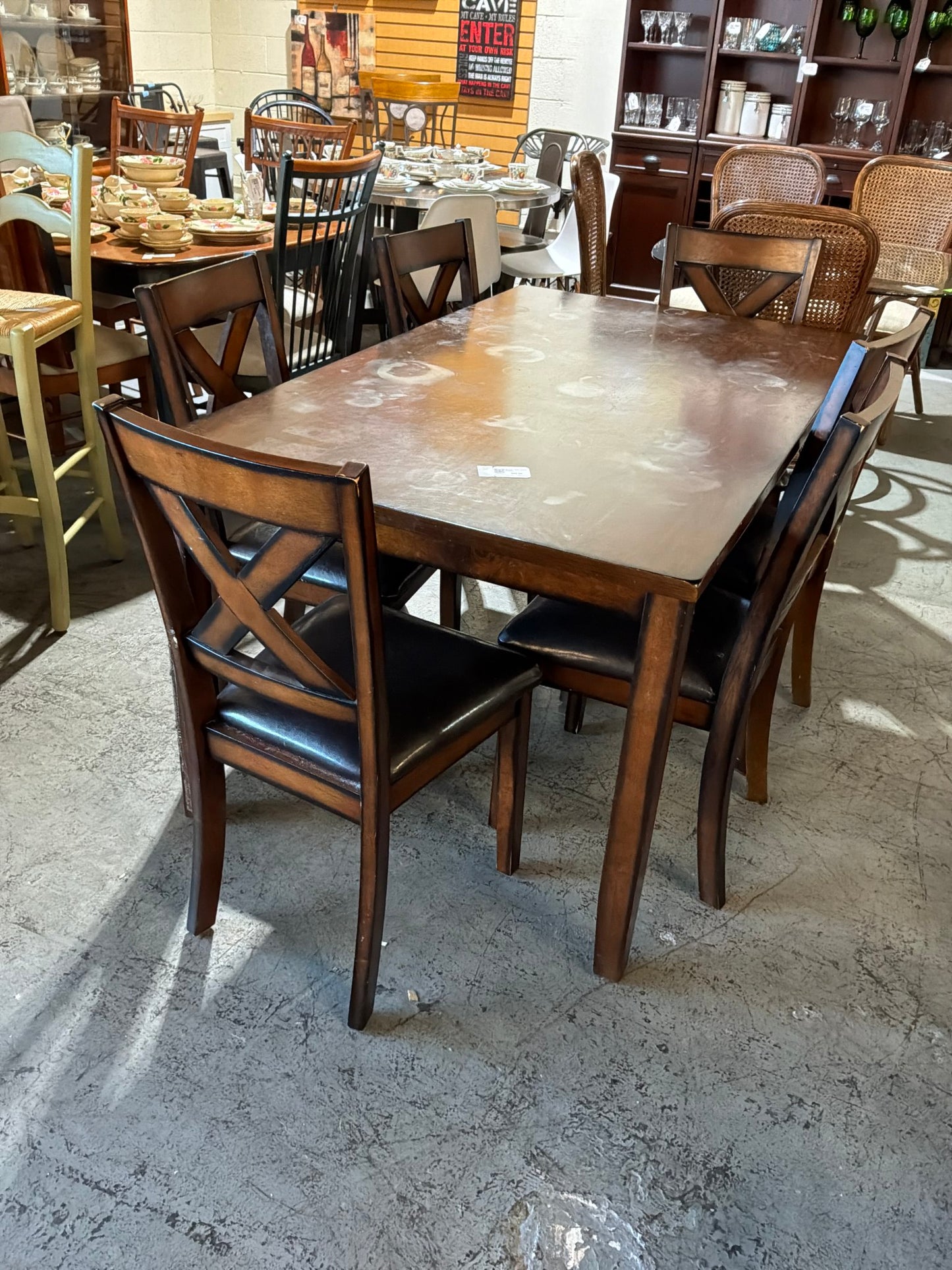 Wood Table and 6 Chairs