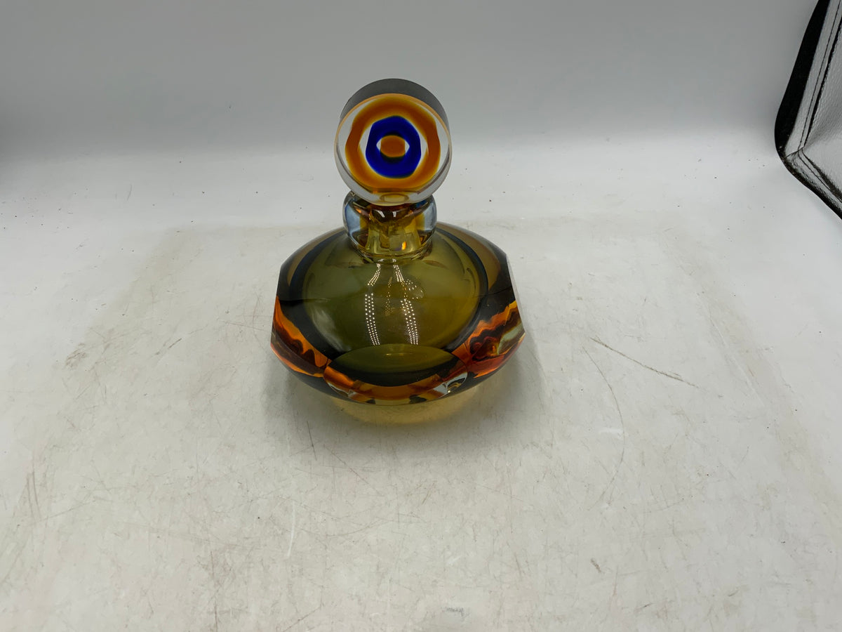 Fifth Ave Amber Glass Perfume Bottle