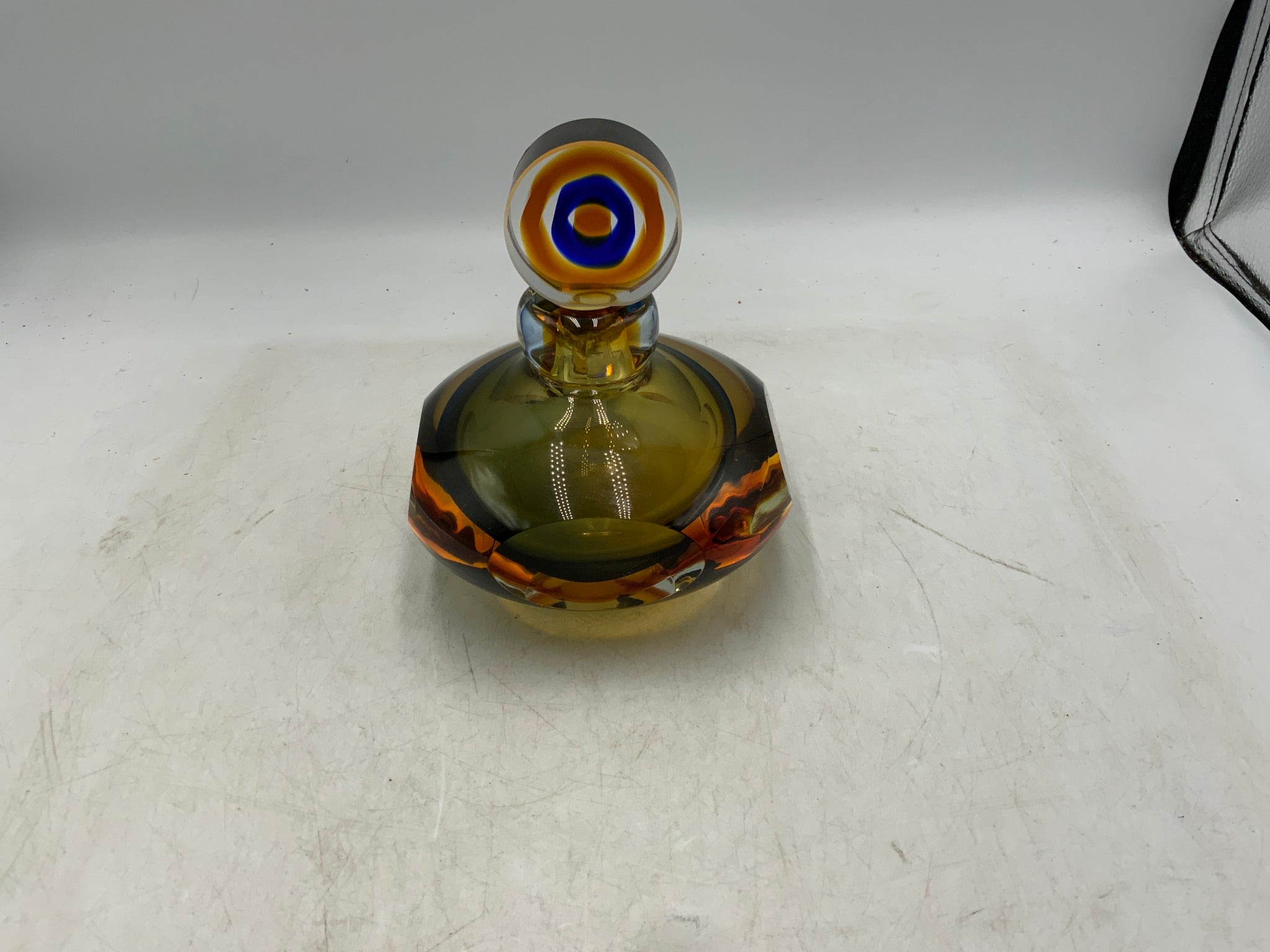 Fifth Ave Amber Glass Perfume Bottle