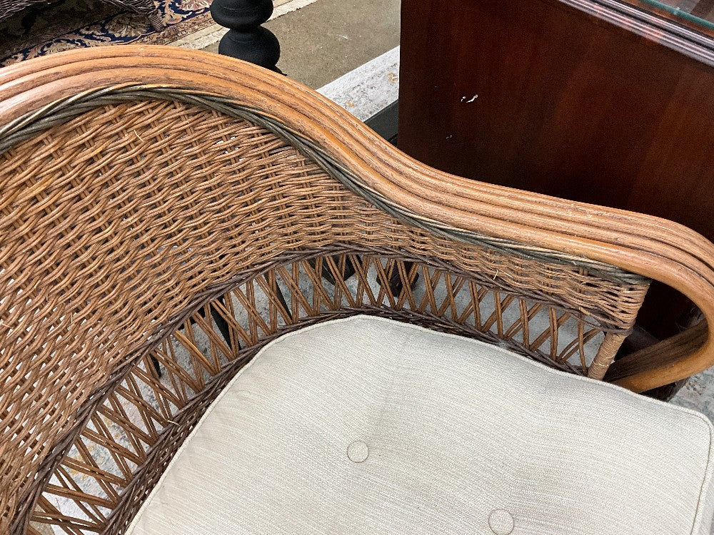 Wicker Chair W/Cushion