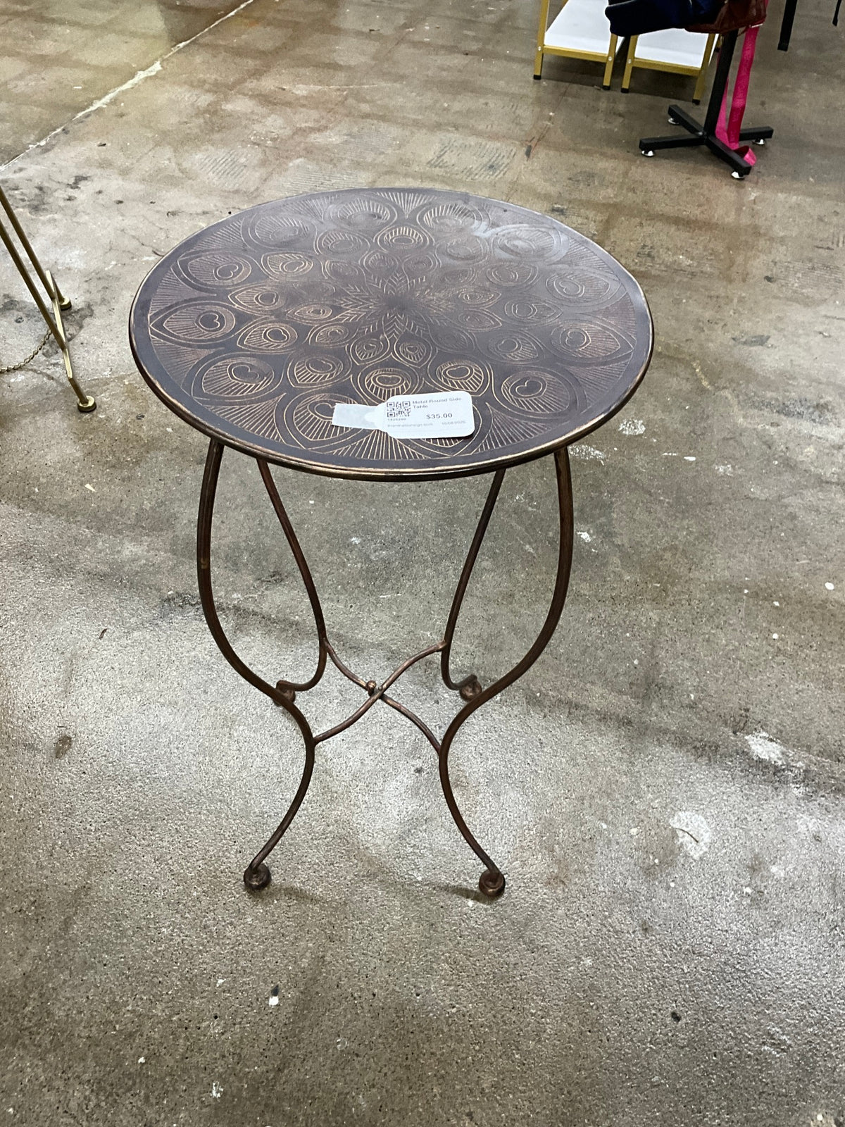 Metal Round Side Table
