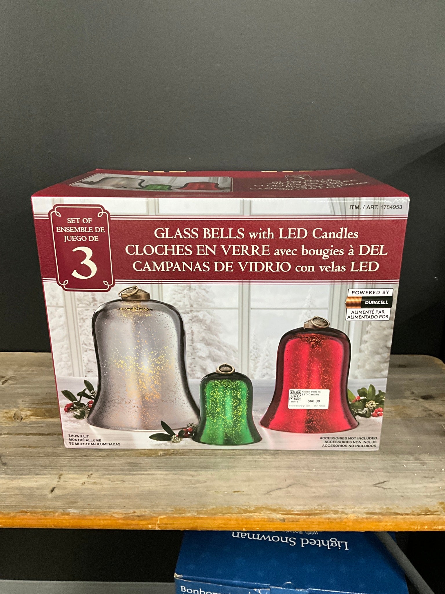 Glass Bells w/ LED Candles