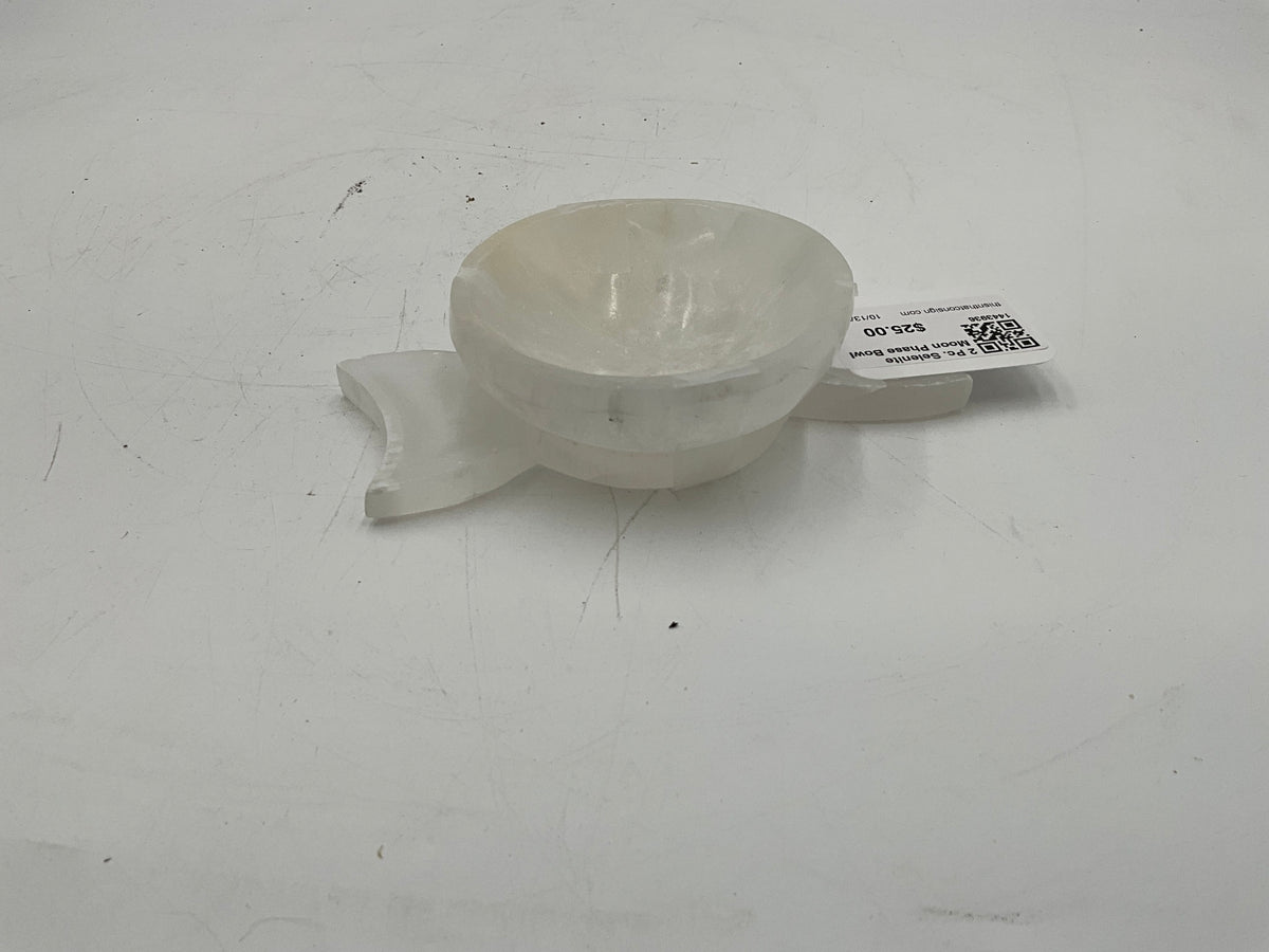 2 Pc. Selenite Moon Phase Bowl