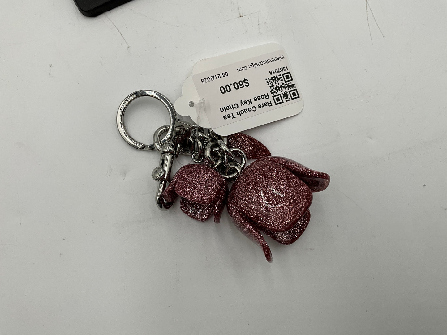 Rare Coach Tea Rose Key Chain