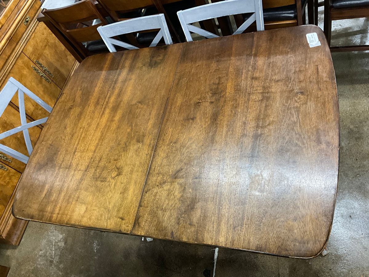 Wood Table w/ Grey Base
