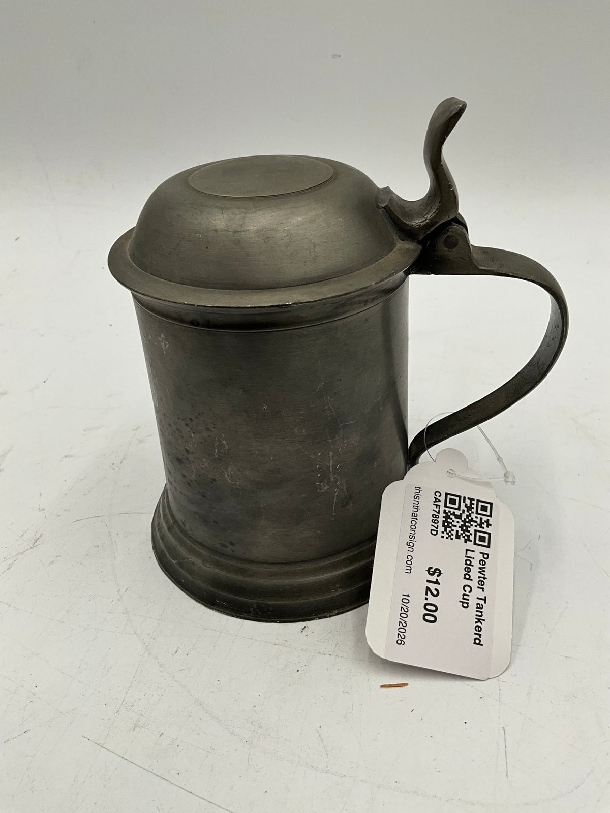 Pewter Tankerd Lided Cup