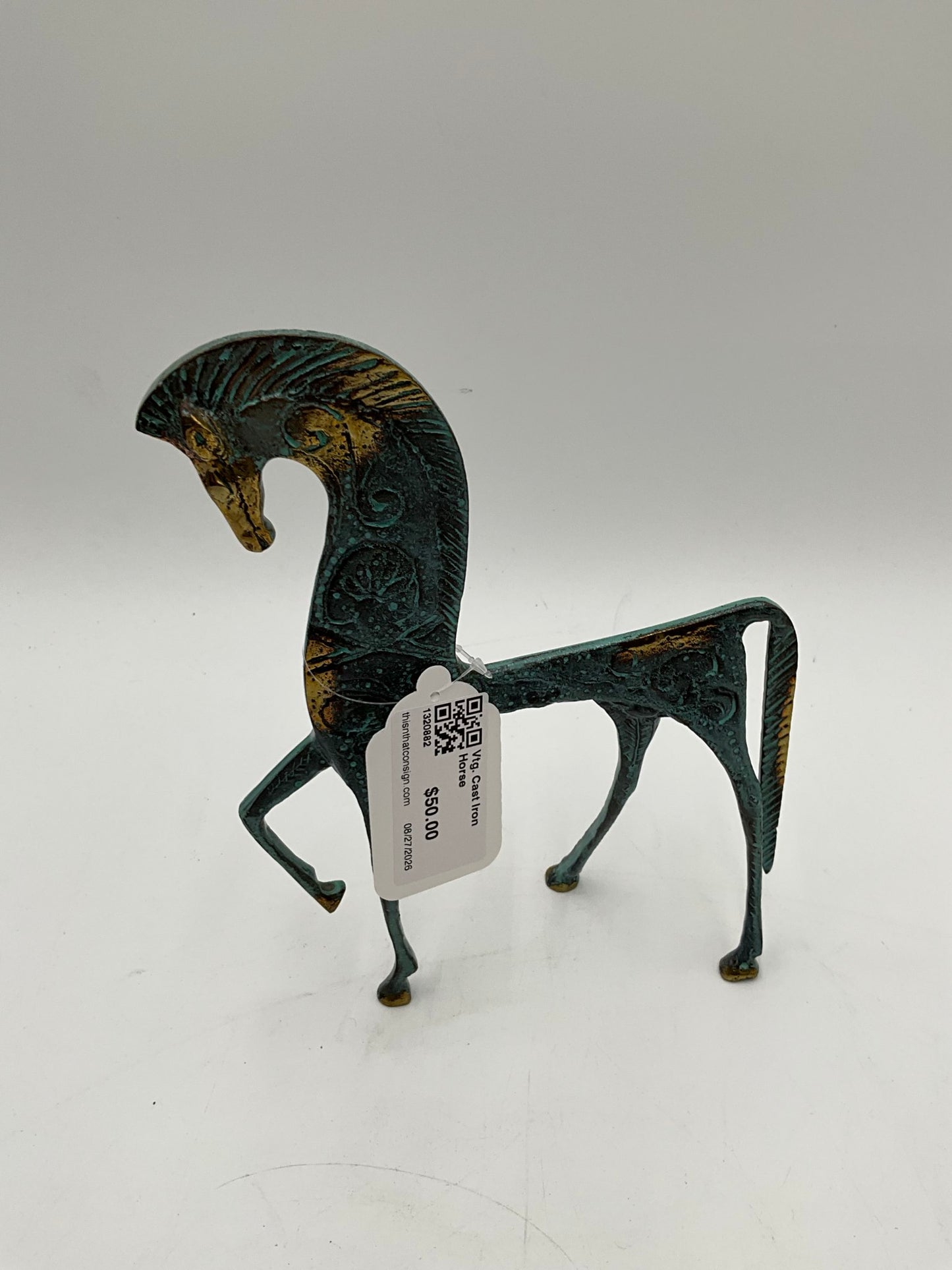 Vtg. Cast Iron Horse