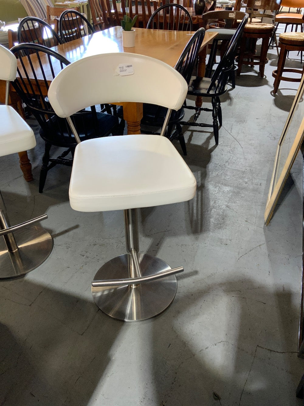 Island Bar Stools White/Chrome